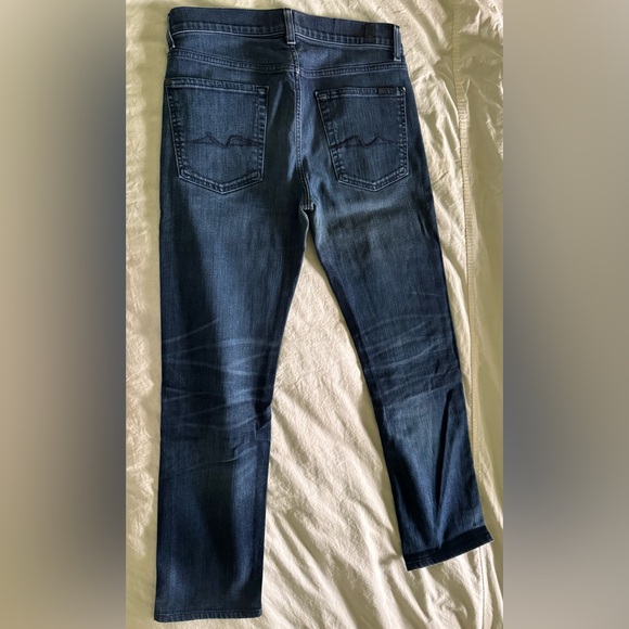 7 For All Mankind Other - 7 For All Mankind Luxe Performance Slimmy Men's Denim Jeans - Dark Blue, Size 31